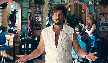 Animated GIF showing a scene from movie Zohan while he is doing push-ups
